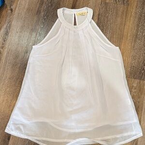 Elegant White Halter Blouse